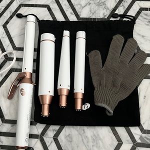 T3 Whirl Trio Interchangeable Styling Wand Set 1”, 1.5”, tapered +define curl 1”